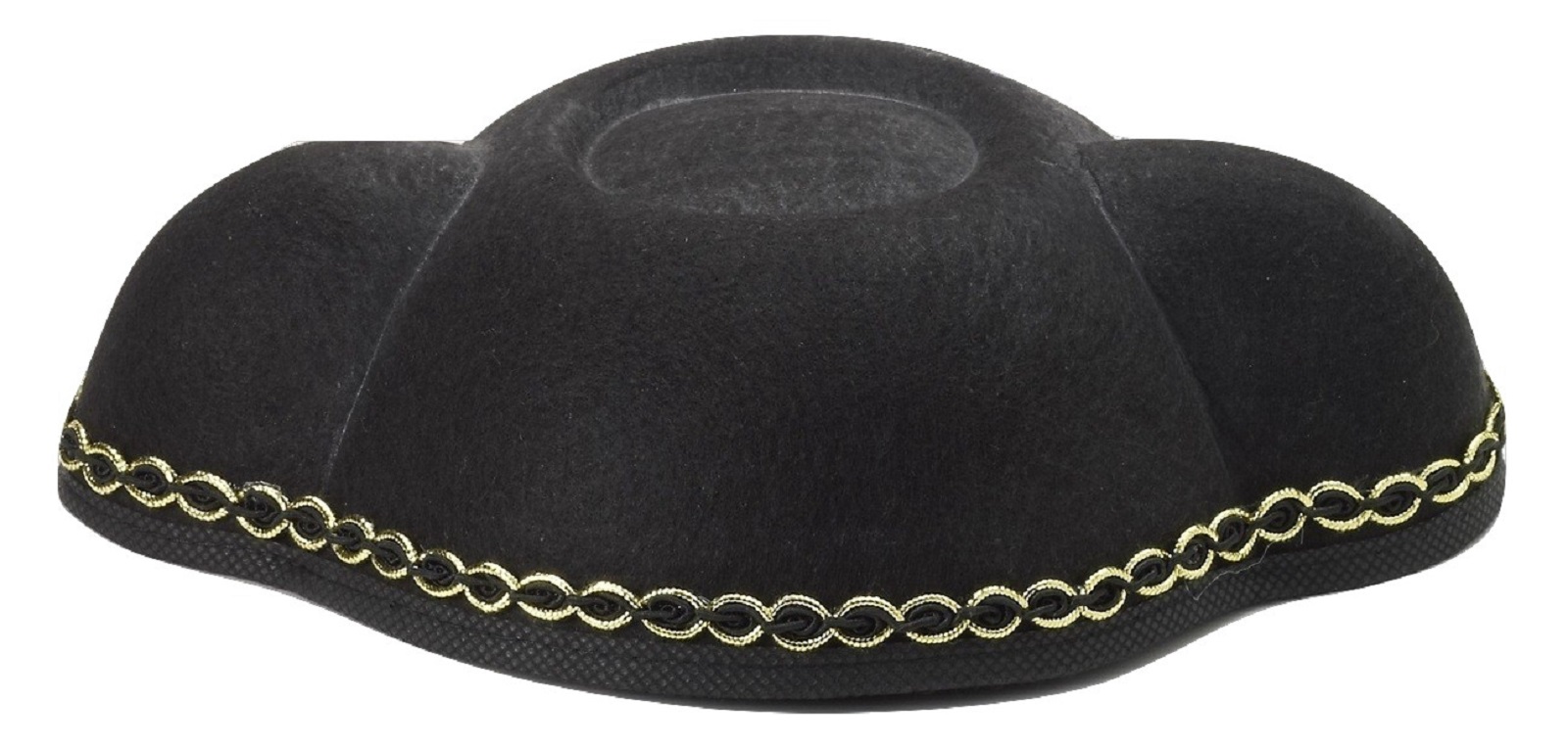Deluxe Matador Montera Spanish Bull Fighter Black Gold Hat Adult Costume