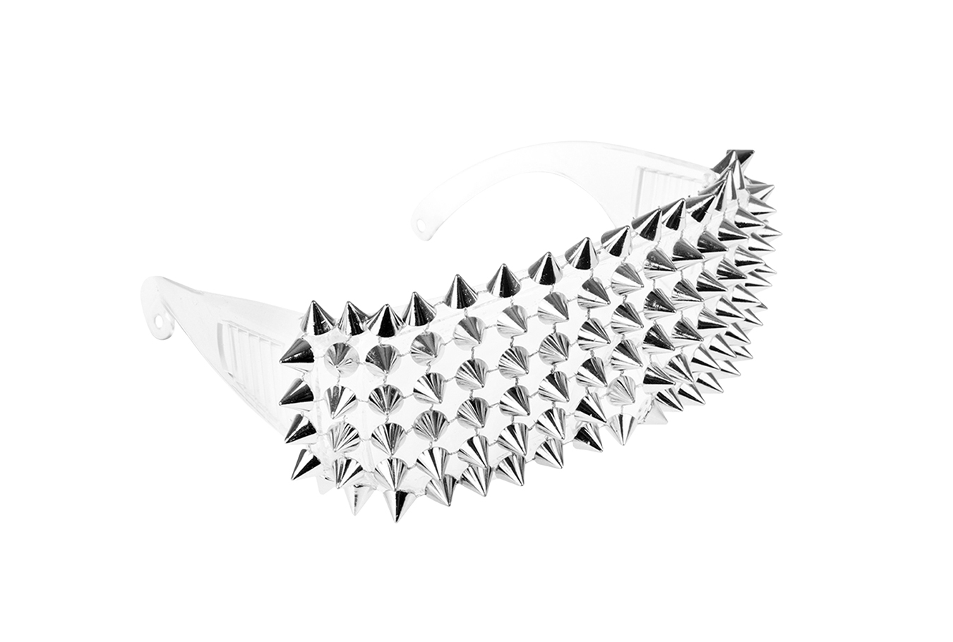 Fun Unisex Punk Rocker Spiked Glasses Gold or Silver Halloween Costume Accessory