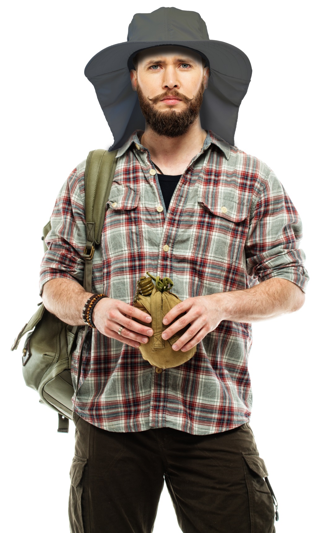 Herren Damen Outdoor Breite Krempe Sonnenhut Hals Gesicht Klappe Kappe Angeln Fischerhut 50+ UPF - Bild 5 von 5