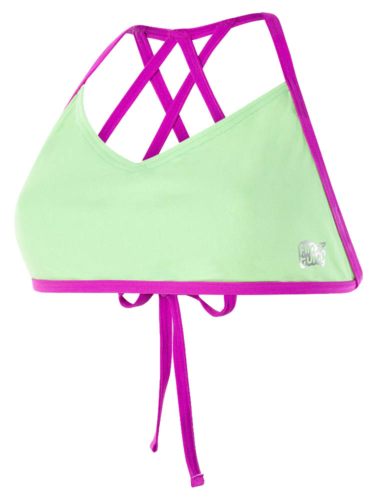 Speedo Womens Neon Freestyler Bikini Top 8-11715C762 Non Wired Green//Pink