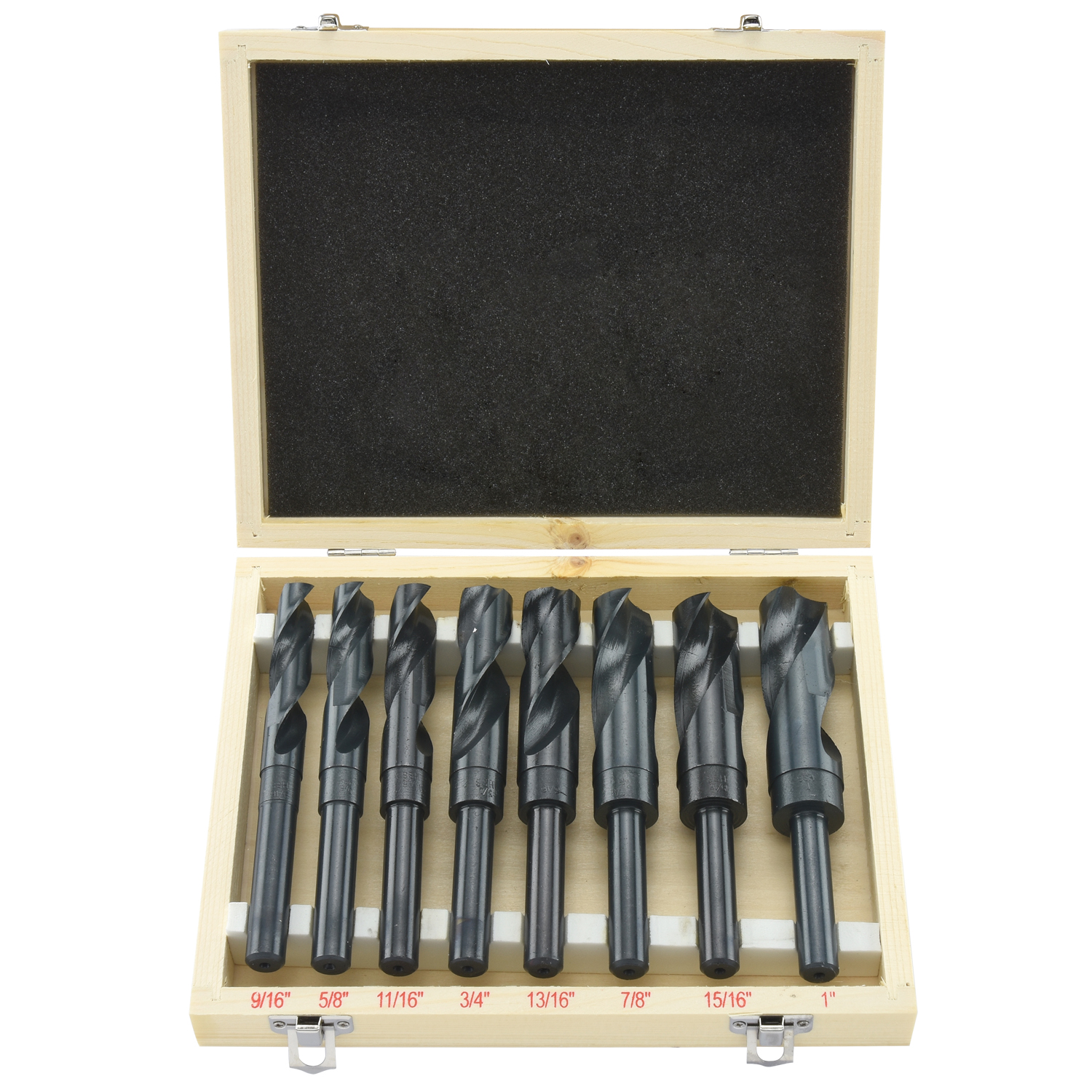 8pc Jumbo Silver & Deming Drill Bit Set 1/2" Inch Industrial Large 9/16