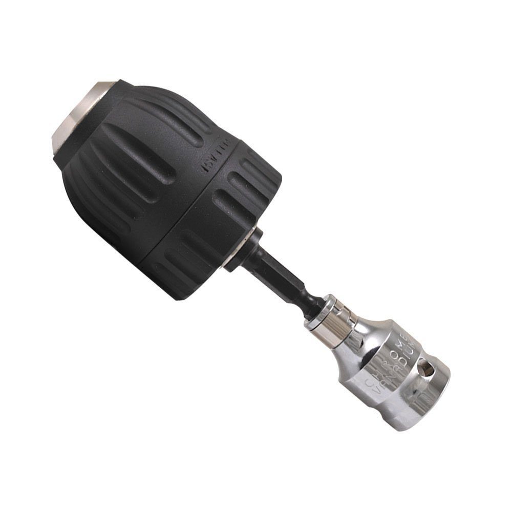 1//2/" Drive To 1//4/" Hex Drill Chuck Converter Socket Adapter For Impact Wrench J