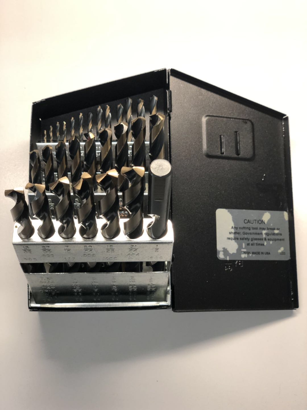 29pc Drill Bit Magnum Jobber Drill Set Tri-Flat Professional Tool Huot USA Box
