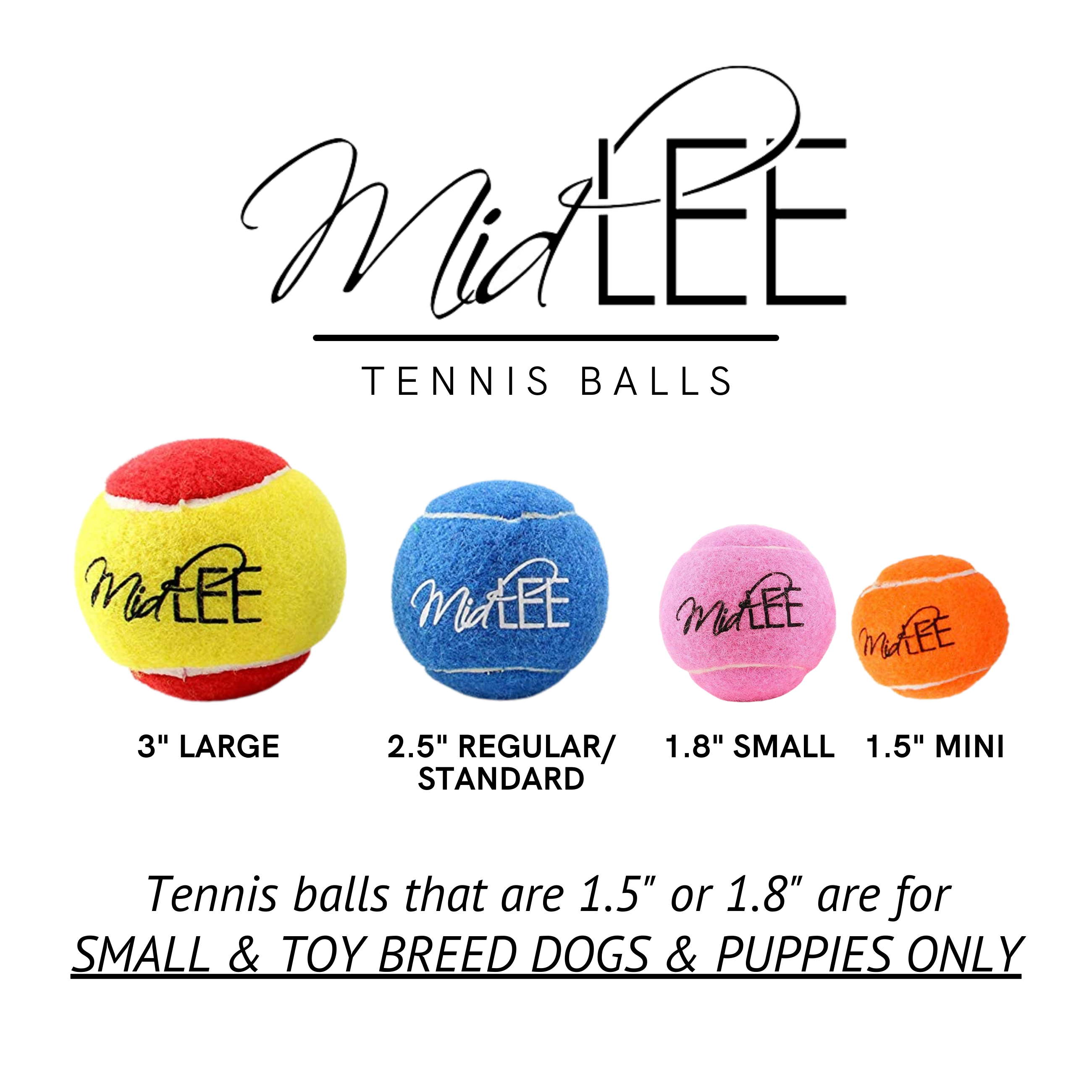 thumbnail image 2 of Midlee X-Small Dog Tennis Balls – 1.5 Inch, Pack Of 12, Rubber, Durable Puppy Balls 2 of 4