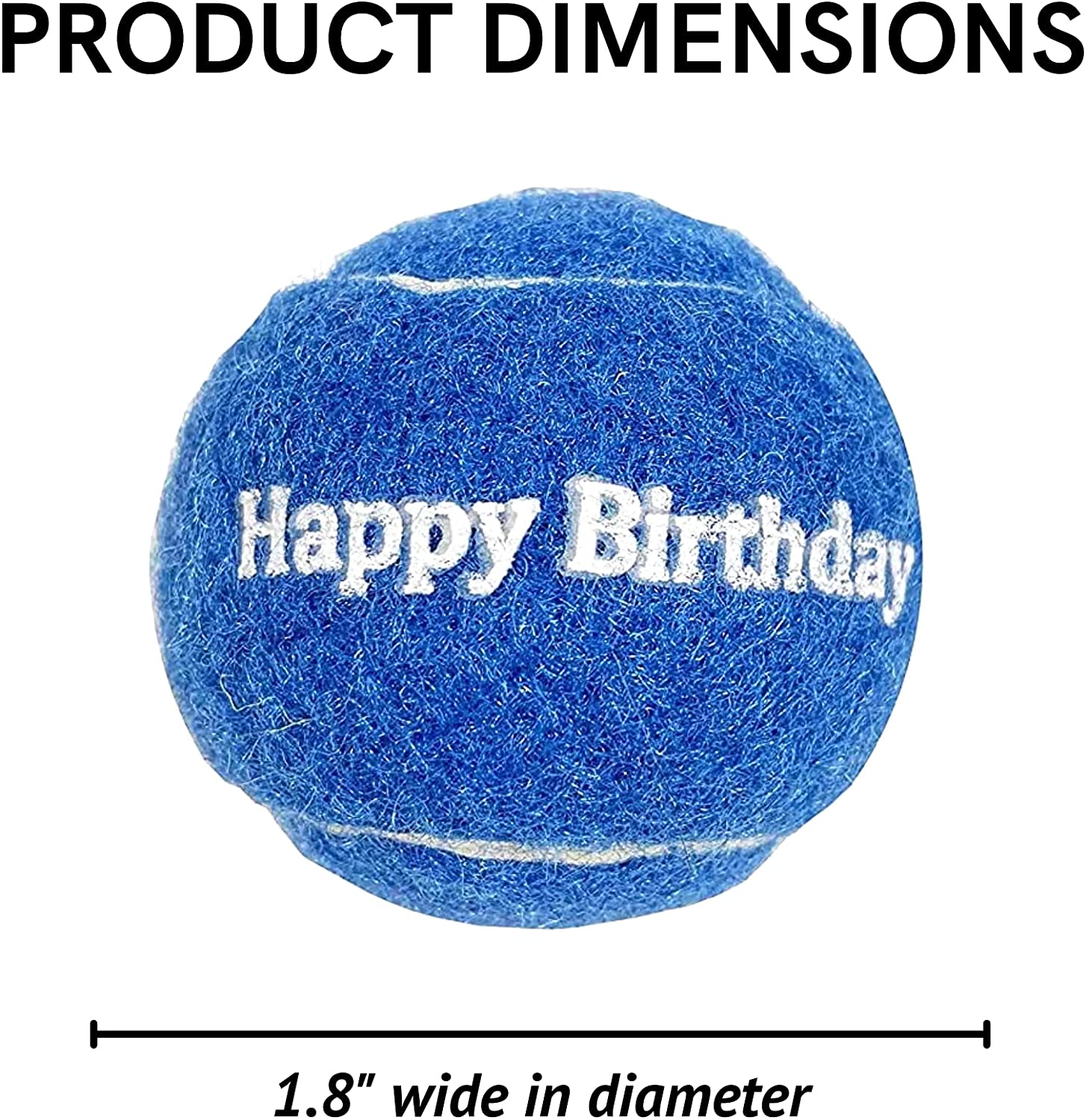 Bolas de tenis Midlee rosa feliz cumpleaños para perro - Imagen 10 de 19