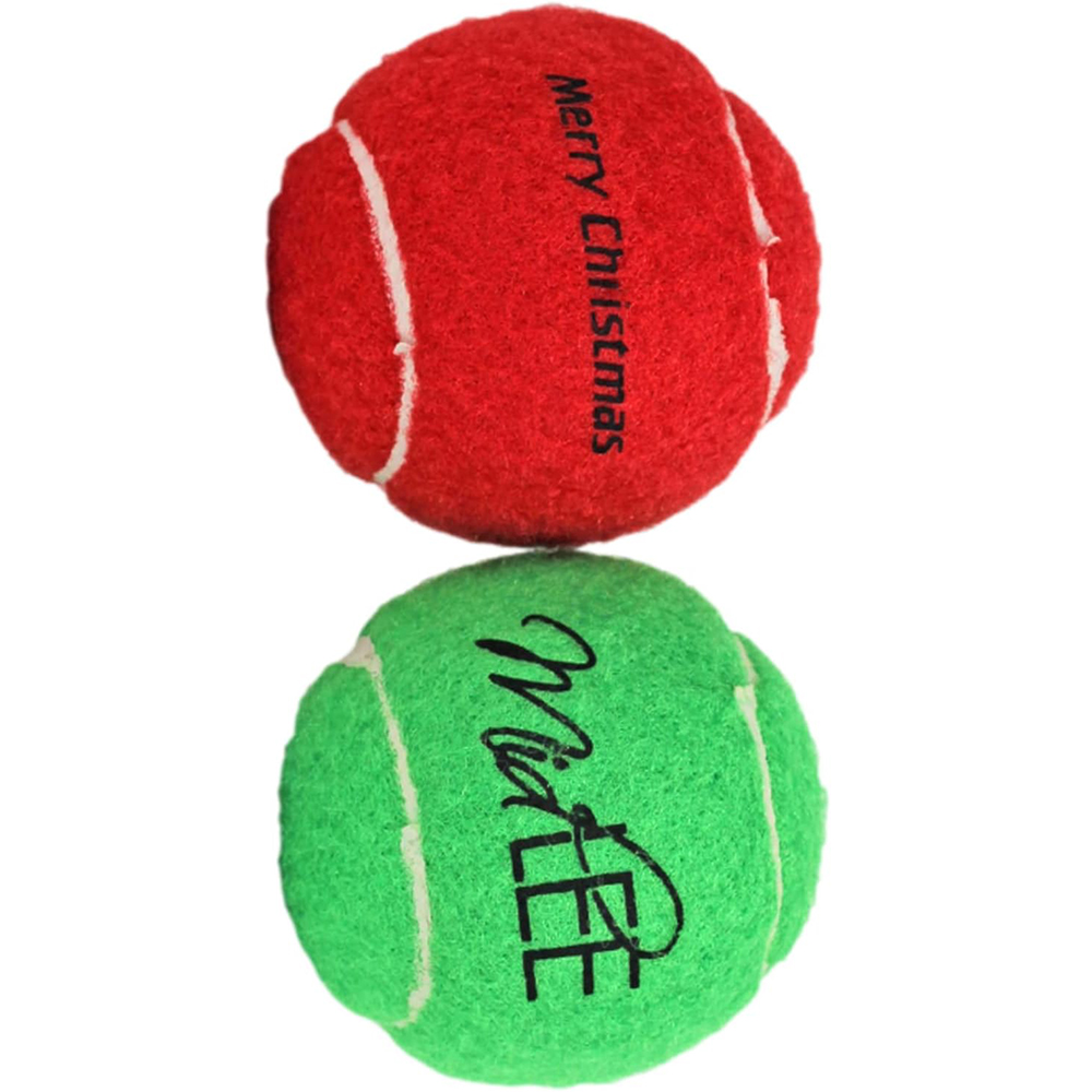 Pelotas de tenis Midlee Christmas para perros - Imagen 9 de 10