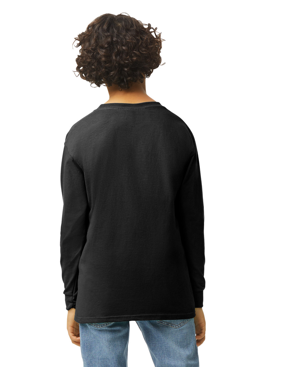 Gildan Heavy Cotton Youth Long Sleeve Crew Neck T-Shirt - Picture 4 of 20