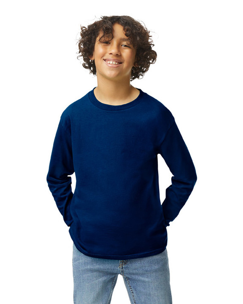 Gildan Heavy Cotton Youth Long Sleeve Crew Neck T-Shirt - Picture 6 of 20