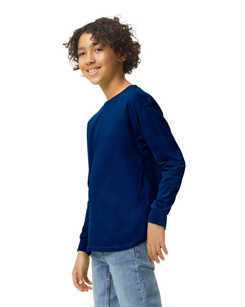 Gildan Heavy Cotton Youth Long Sleeve Crew Neck T-Shirt - Picture 8 of 20