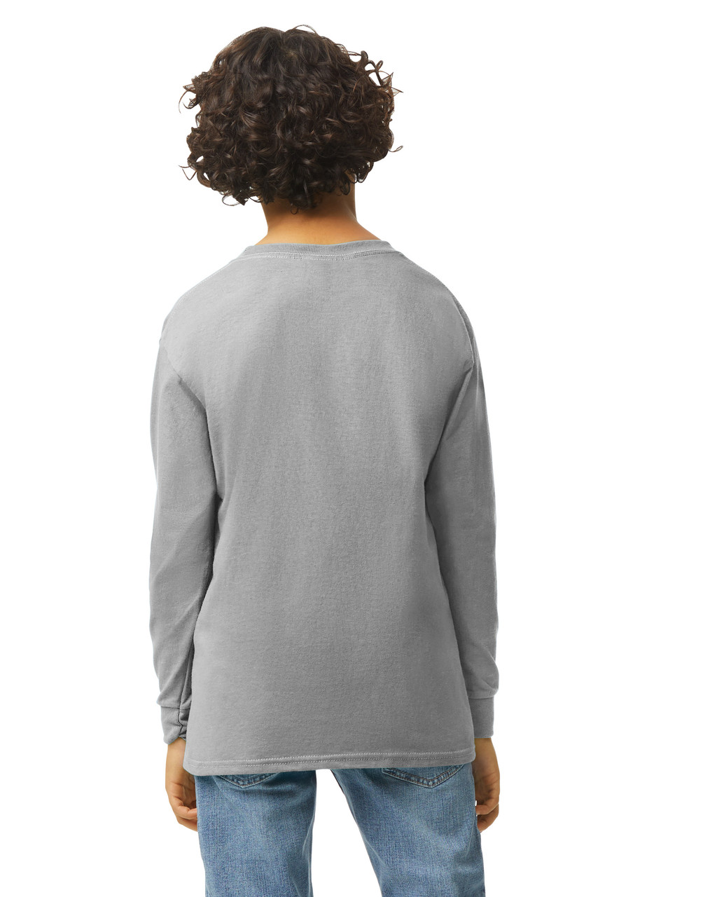 Gildan Heavy Cotton Youth Long Sleeve Crew Neck T-Shirt - Picture 16 of 20