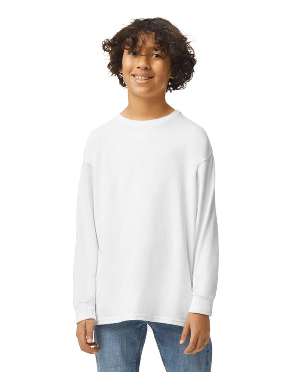 Gildan Heavy Cotton Youth Long Sleeve Crew Neck T-Shirt - Picture 18 of 20