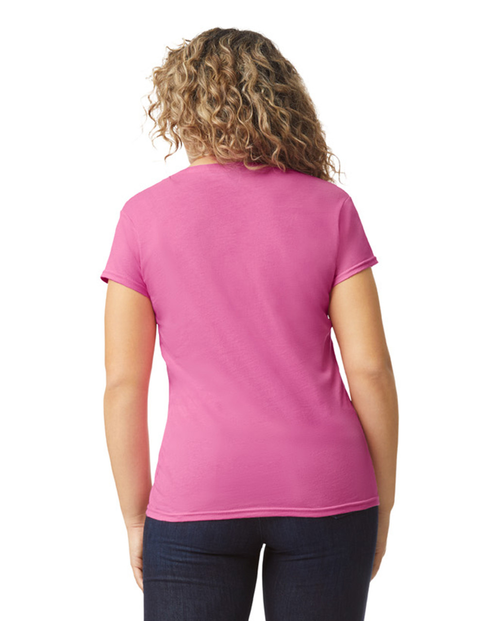 Gildan Softstyle Ladies' V-Neck Short Sleeve T-Shirt - Picture 4 of 17