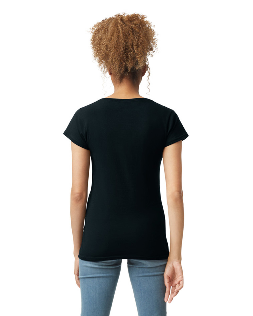 Gildan Softstyle Ladies' V-Neck Short Sleeve T-Shirt - Picture 7 of 17