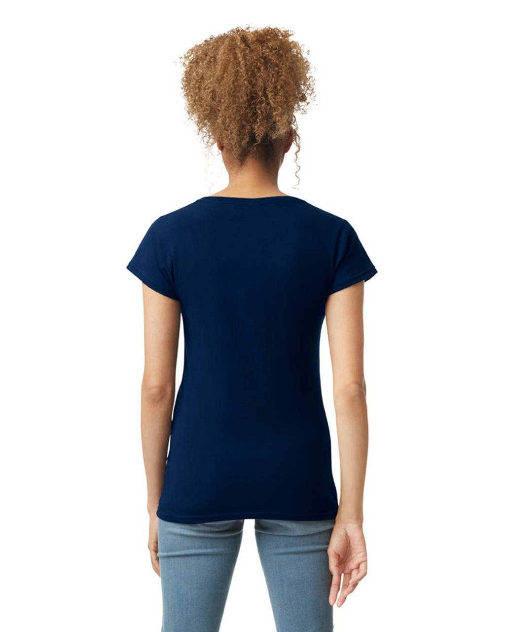Gildan Softstyle Ladies' V-Neck Short Sleeve T-Shirt - Picture 10 of 17