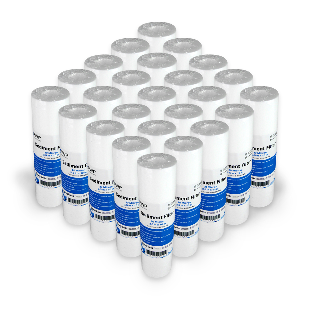 Sediment Melt Blown Water Filter Cartridge Standard 2.5x10/" 20 Micron 2 Pack