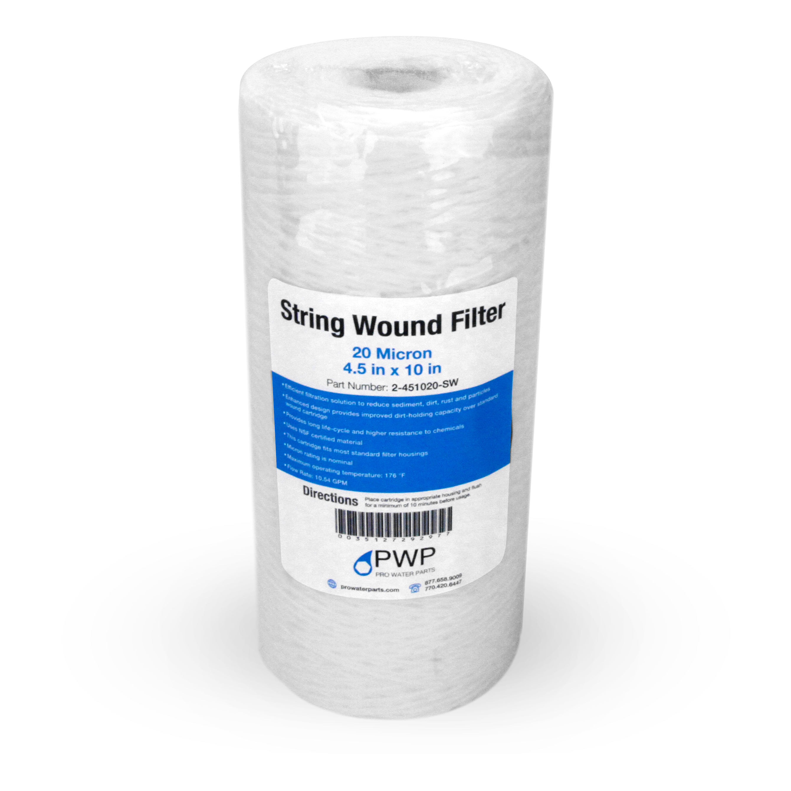 string wound sediment water filter