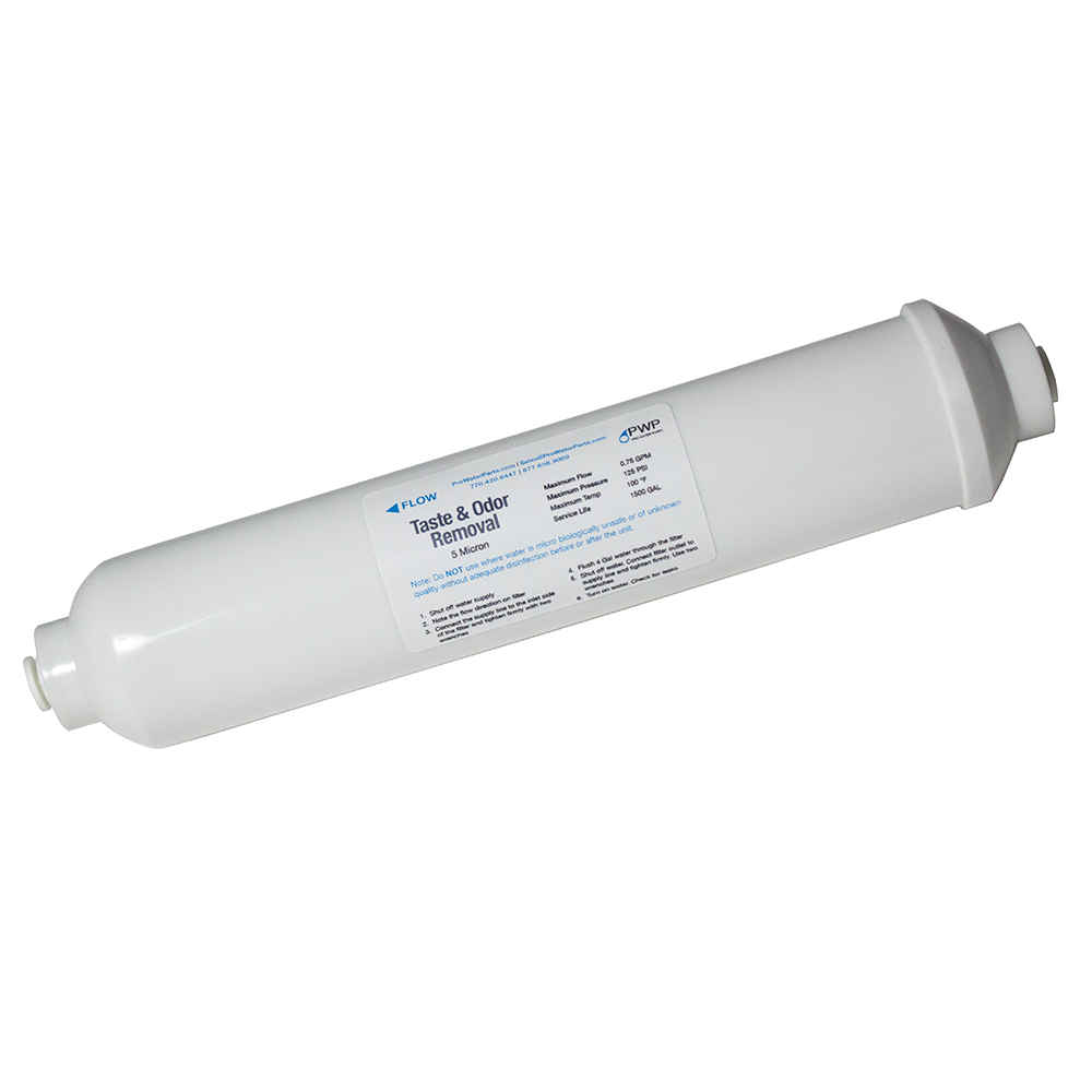 Inline GAC Water Filter T33 Reverse Osmosis 1/4" QC 5 Micron 25 Pack eBay