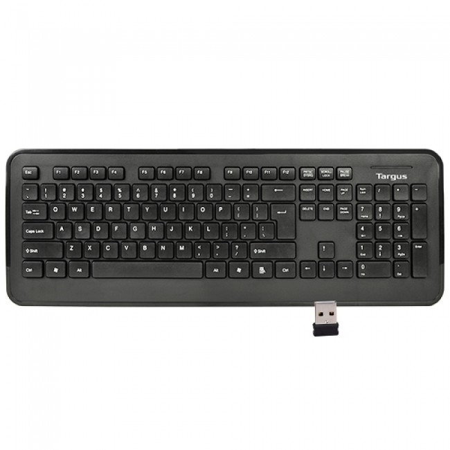 NEW Targus KB214 2.4GHz 104KEY Black Wireless Keyboard with USB