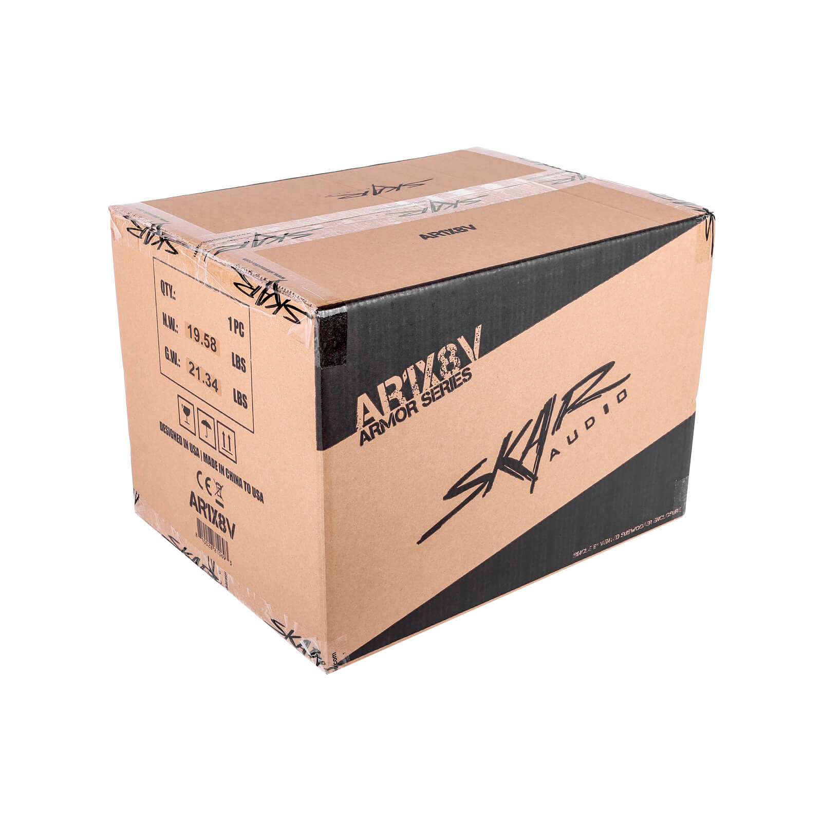 Skar Audio AR1X15V Armor Coated 15" Ported Subwoofer Enclosure – 3.40 Ft³ @ 35 Hz
