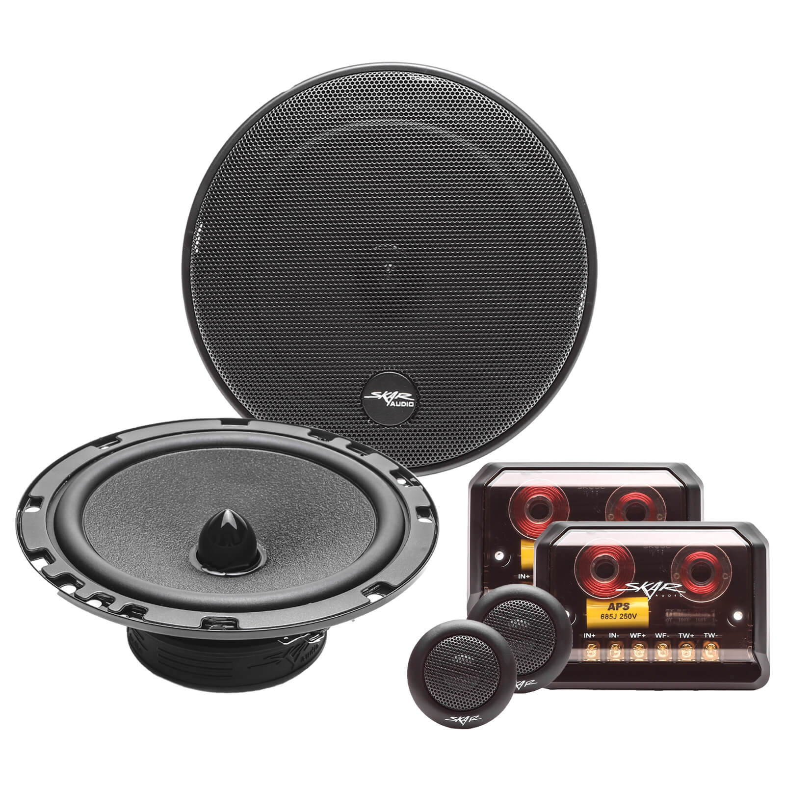 NEW SKAR AUDIO SK65C 6.5INCH 2WAY 160 WATT COMPONENT CAR SPEAKER