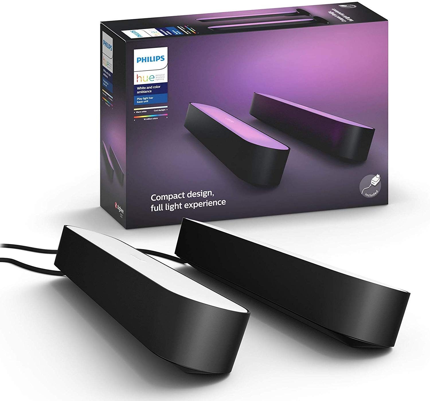 Philips Hue Play White & Color Ambiance Bar Smart Light 2Pack Black eBay