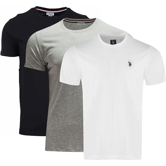 US Polo Assn Mens 3-Pack Cotton Short Sleeve Crewneck T-Shirts 6790₽