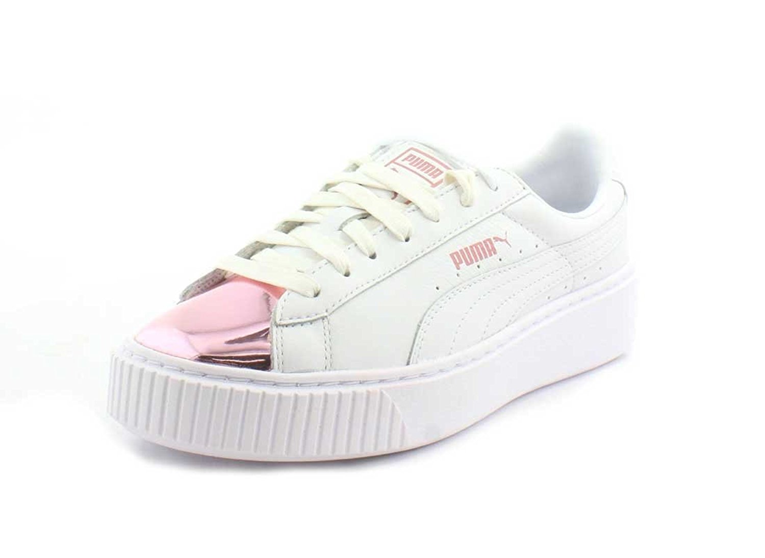 puma basket platform metallic rose puma basket platform metallic rose