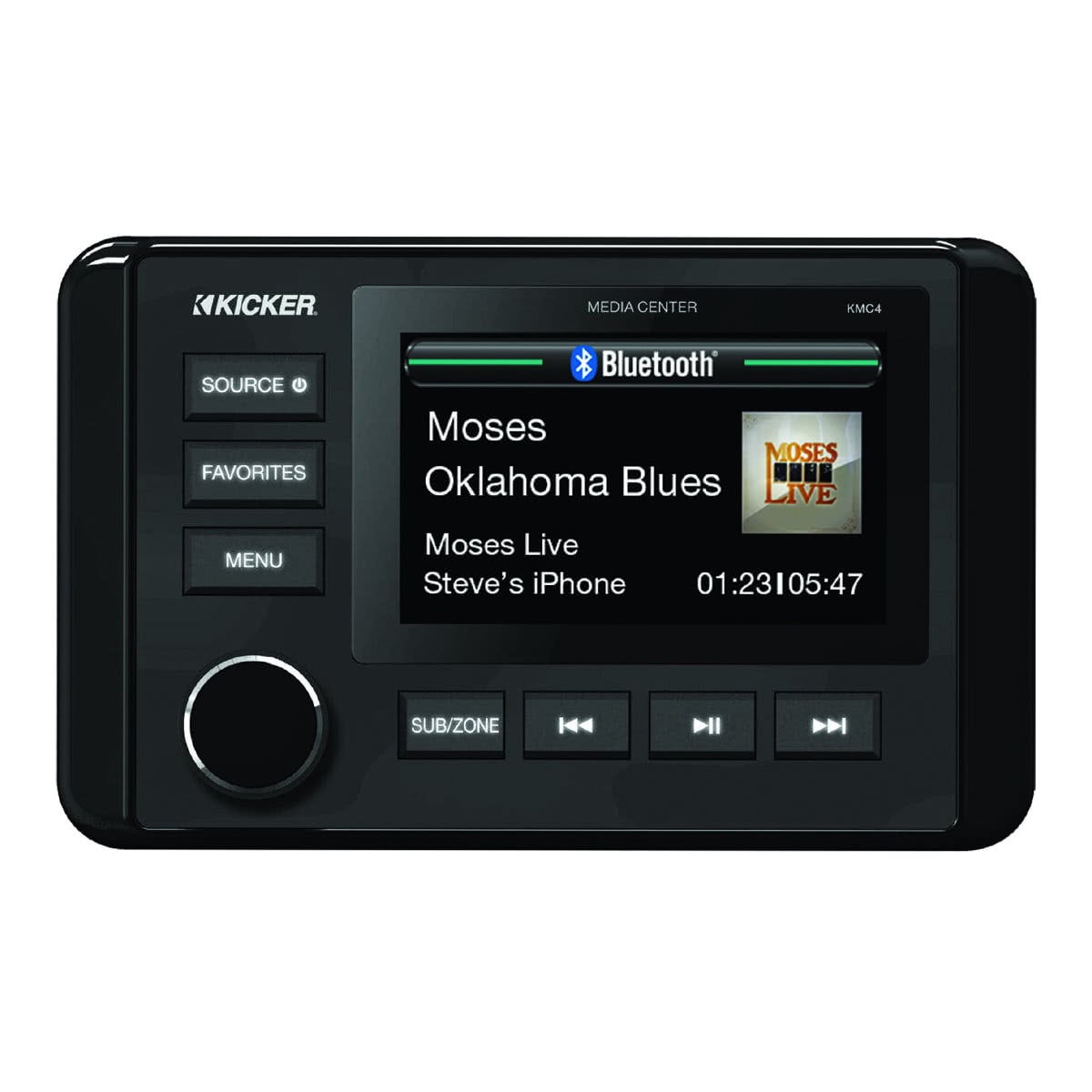 Kicker 46KMC4 Marine DualZone Stereo Receiver with Bluetooth