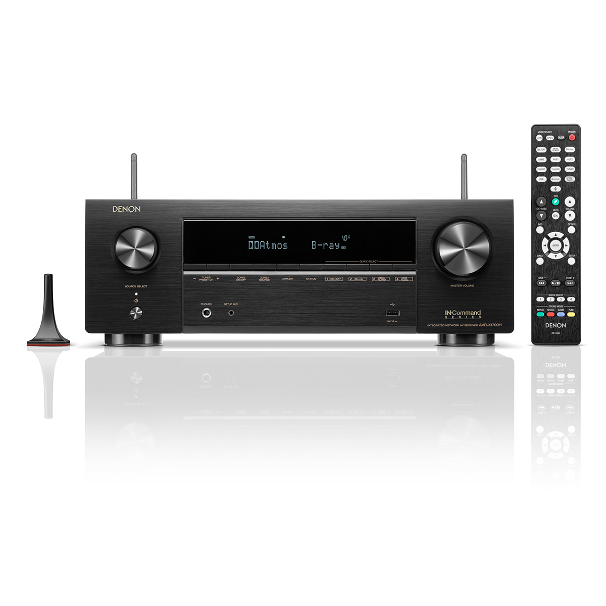 Denon AVR-X1700H 7.2ch 8K AV Receiver with 3D Audio, Voice...