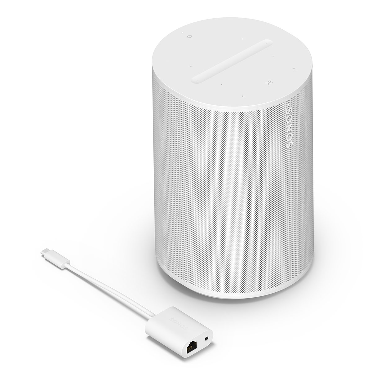 Sonos Era 100 Voice-Controlled Wireless Bluetooth Smart Speaker with Split Combo Cable Adapter with Ethernet and 3.5 mm Jack (Wh