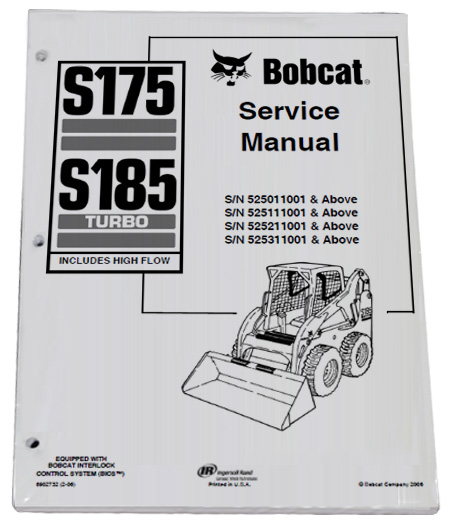 Bobcat S175 S185 Skid Steer Loader Service Manual Shop Repair Book 4 PN
