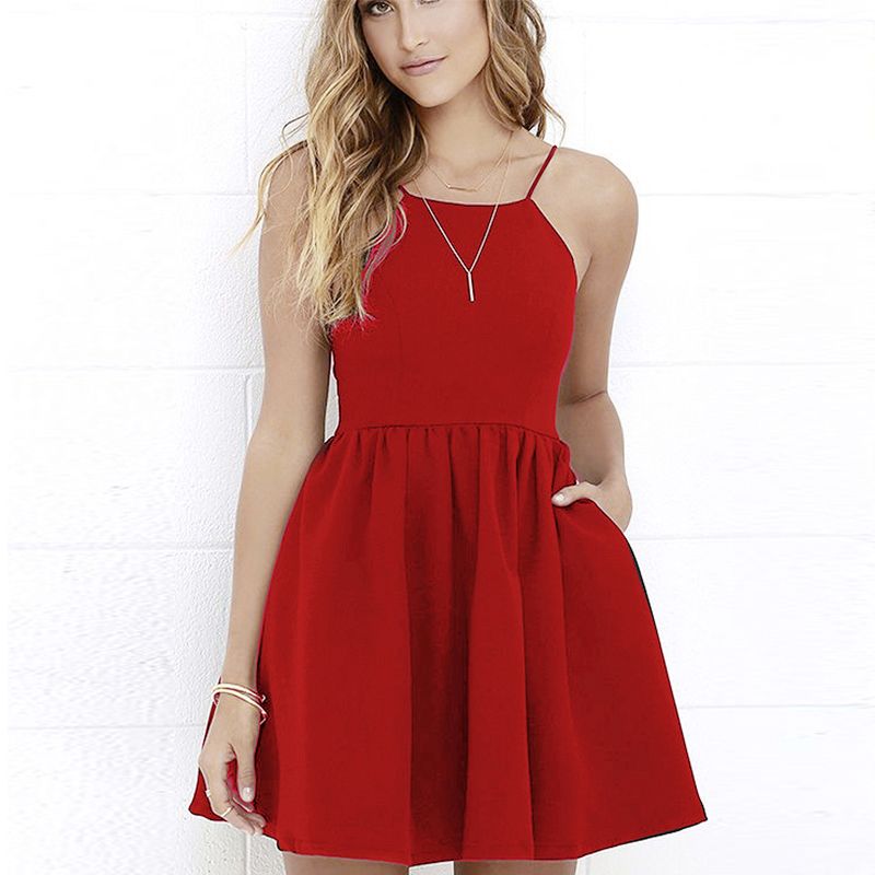 Spaghetti Strap Printed Sleeveless Casual Dresses Spaghetti Strap Printed Sleeveless Casual Dresses