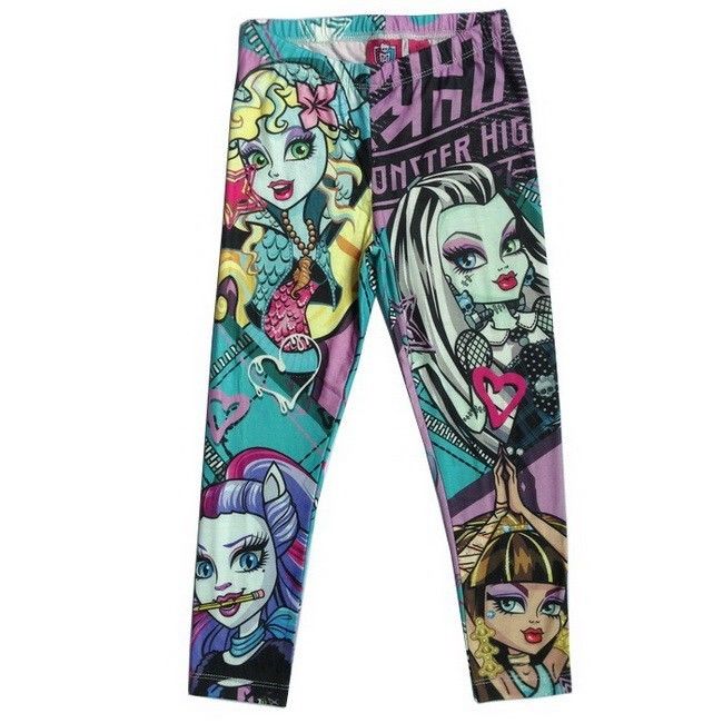 New Girls Kids Monster High Skinny Pencil Leggings Trousers 6-16Y Pants ...
