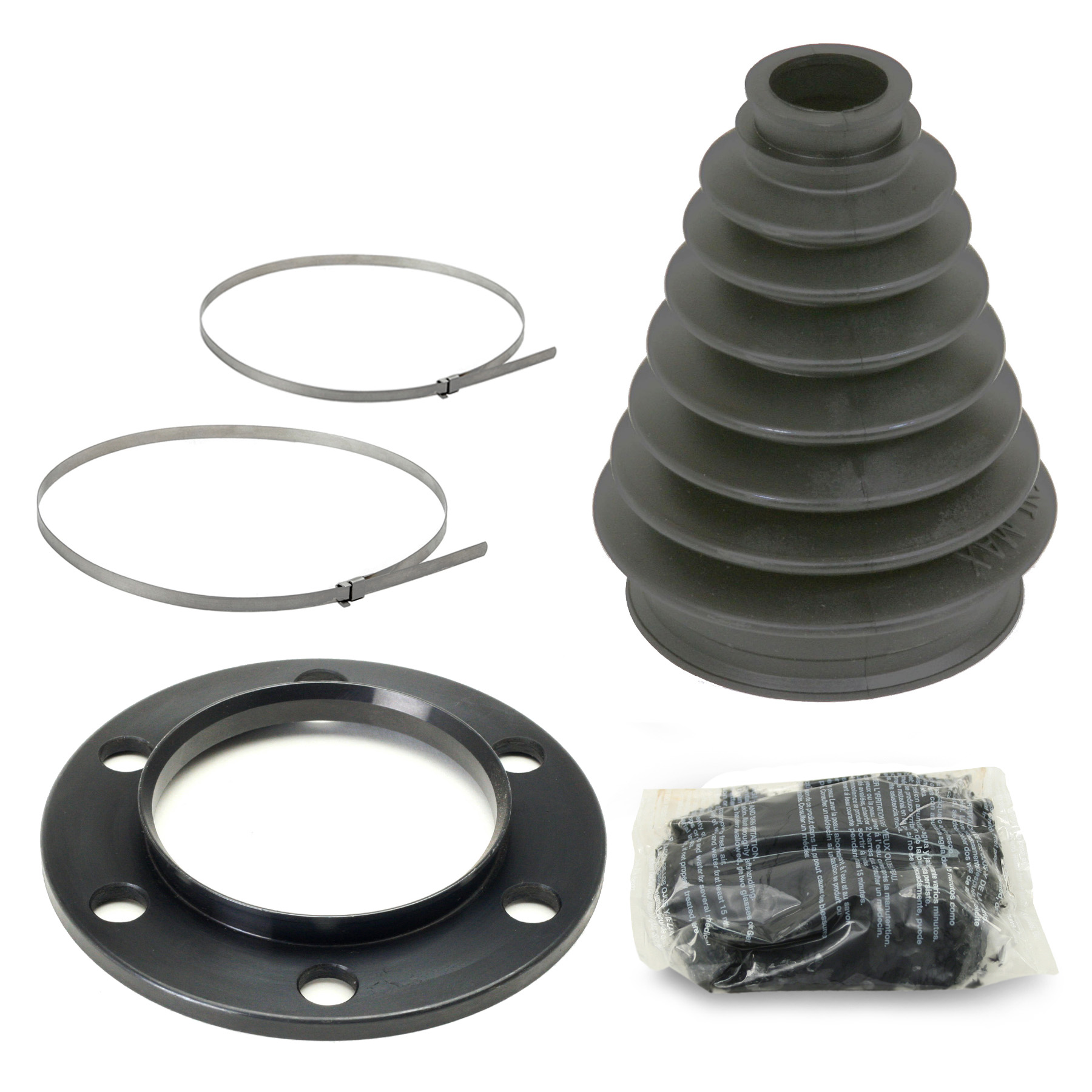 Porsche 930 Cv Joint Mini Axle Boot Kit With Chromoly Flange/Clamps