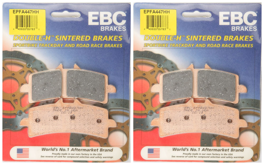 2 Packs - Enough for 2 Rotors EBC Double-H Sintered Metal Brake Pads FA447HH