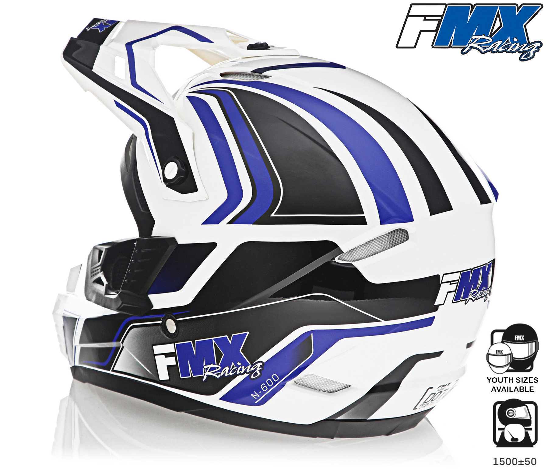 FMX Motocross Dirt Bike Off-Road ATV DOT Helmet - Picture 20 of 58
