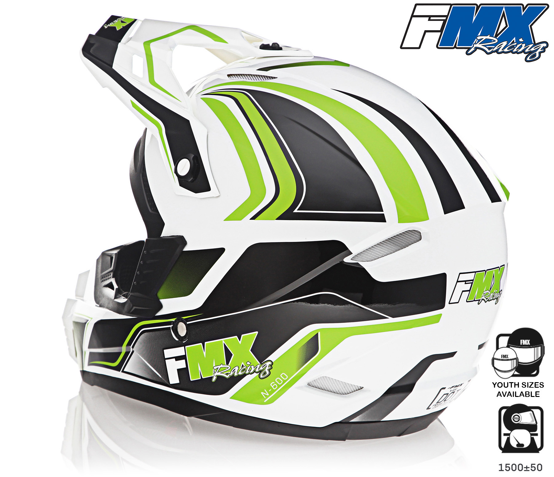 FMX Motocross Dirt Bike Off-Road ATV DOT Helmet - Picture 27 of 58
