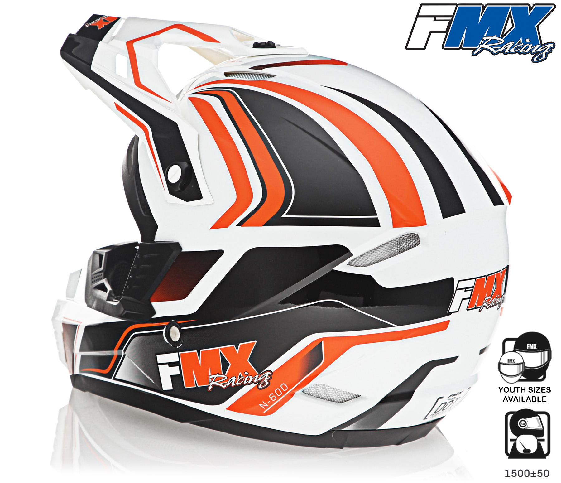 FMX Motocross Dirt Bike Off-Road ATV DOT Helmet - Picture 34 of 58