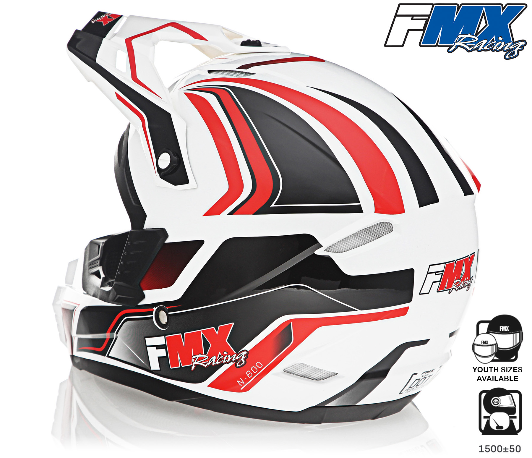 FMX Motocross Dirt Bike Off-Road ATV DOT Helmet - Picture 48 of 58