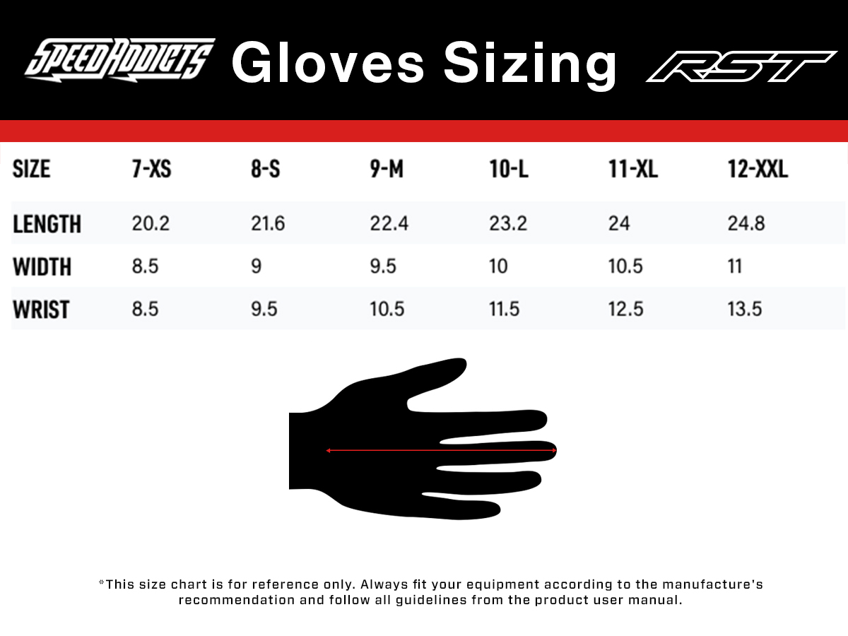 RST S1 Mesh CE Black Neon Orange Glove - Speed Addicts