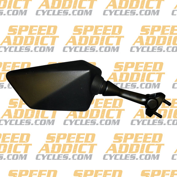 EMGO OEM Replacement Mirror for 08-11 Kawasaki EX250R Ninja Right Side Black