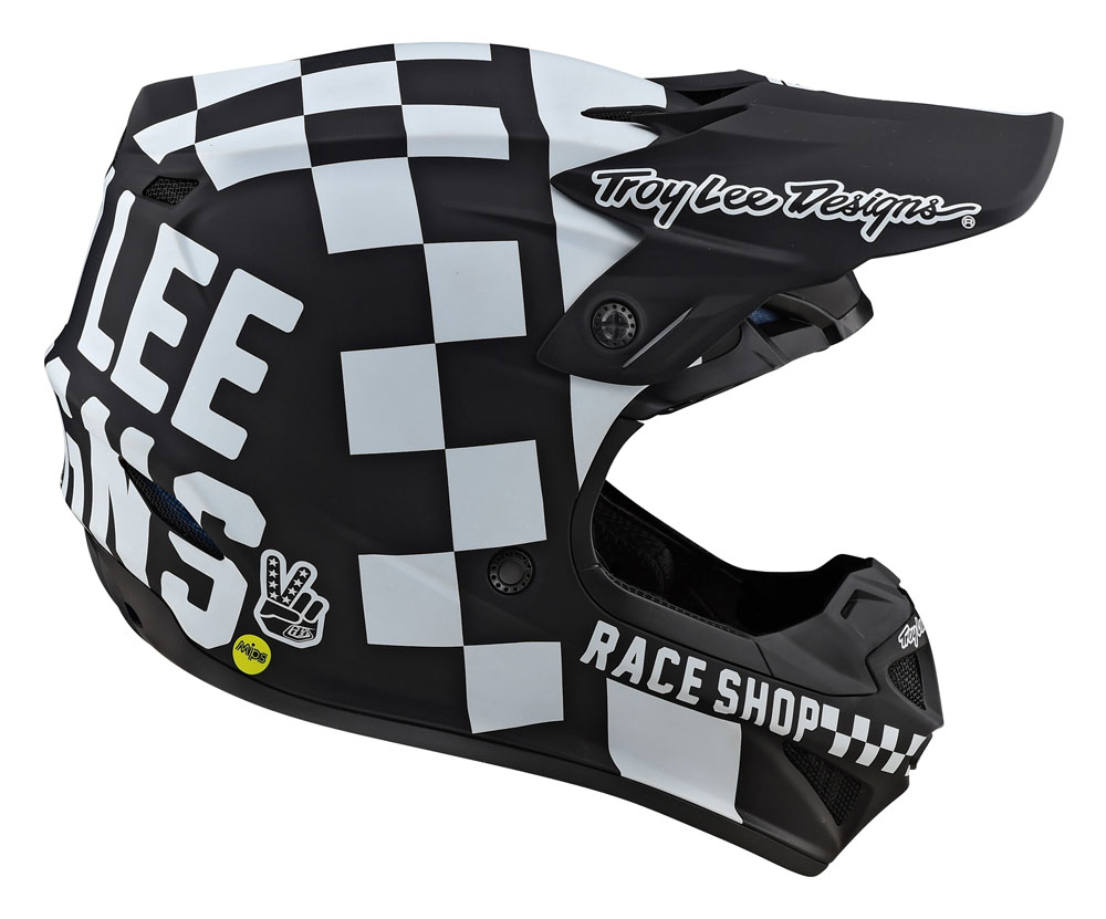Troy Lee Designs Se4 Polyacrylite Checker Black White Helmet EBay