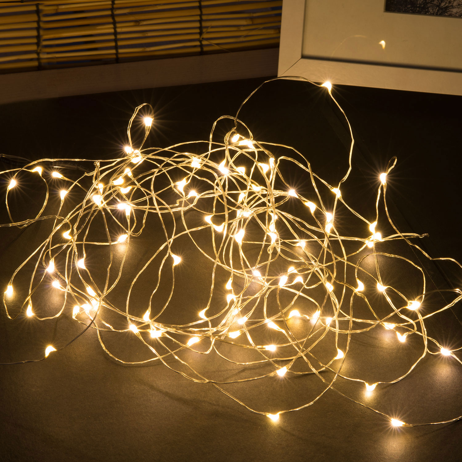 120LED 20ft Warm White Color Bendable Micro Copper Wire String Fairy