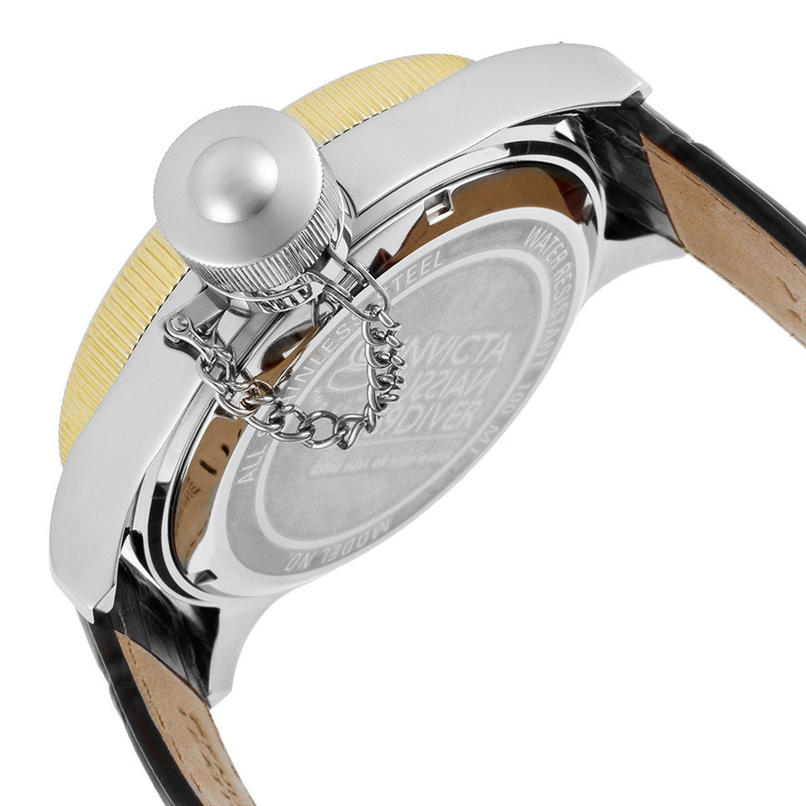 Invicta Men's Russian Diver 14078 Black Leather Watch eBay