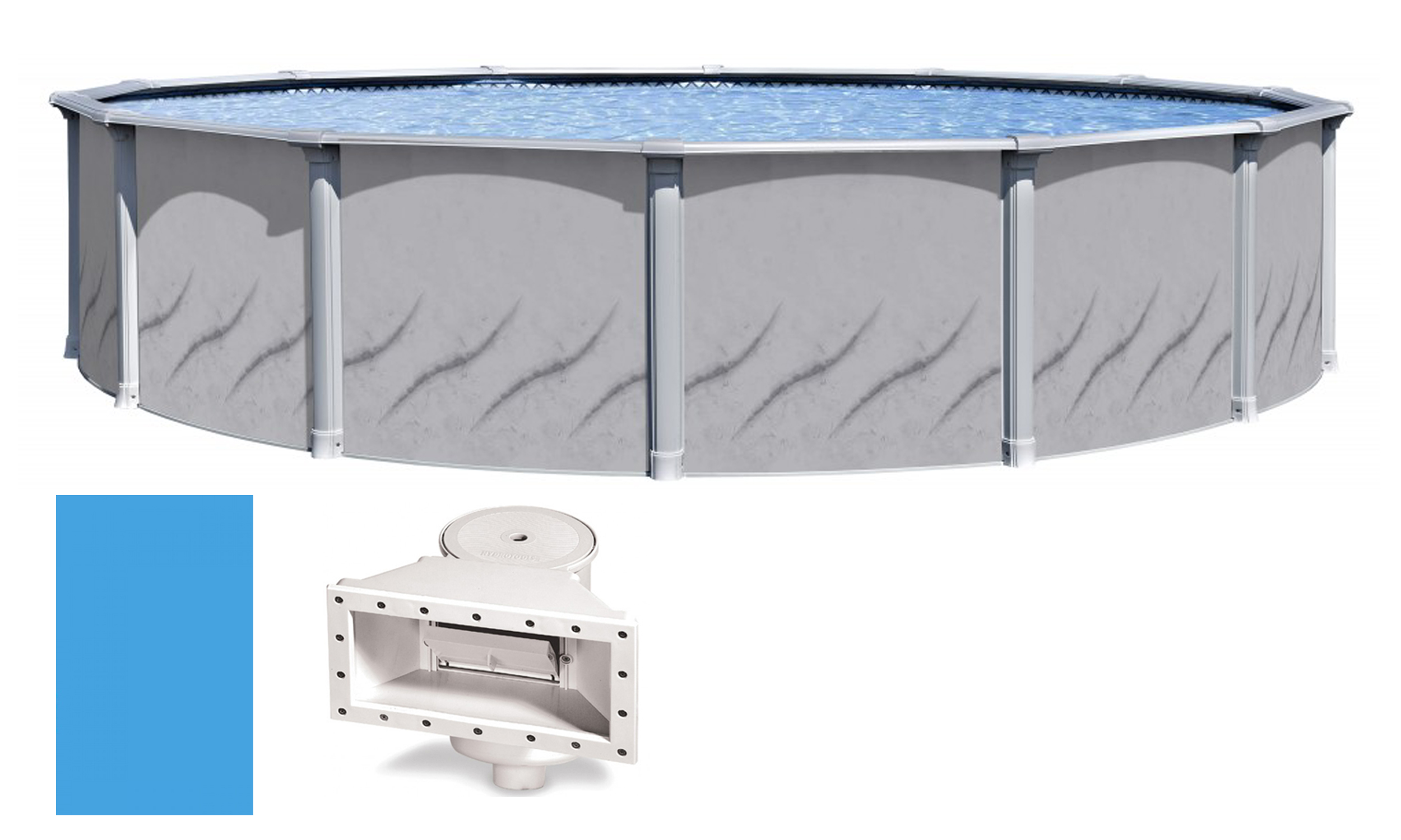 27'x52" Ft Round Galleria Above Ground Swimming Pool with Liner