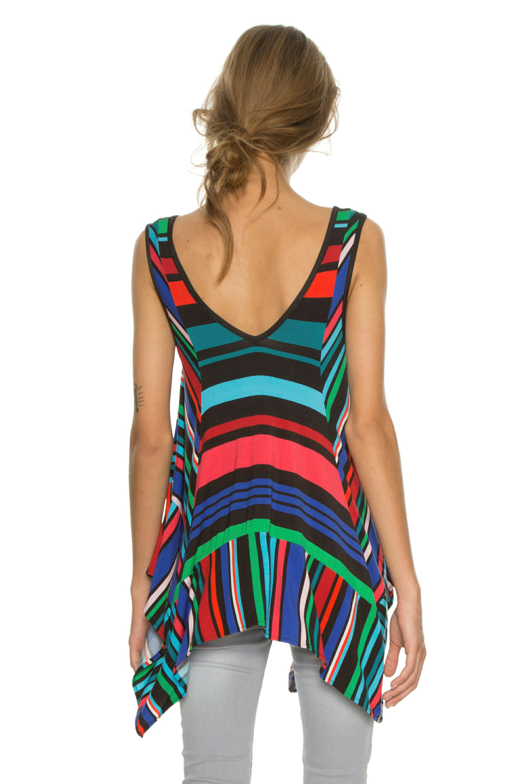 Rrp54 Striped Xs Details Sleeveless Tunic Uk Charmian Top 18 Tshirt Xxl About Desigual 8 CQoerdxBW