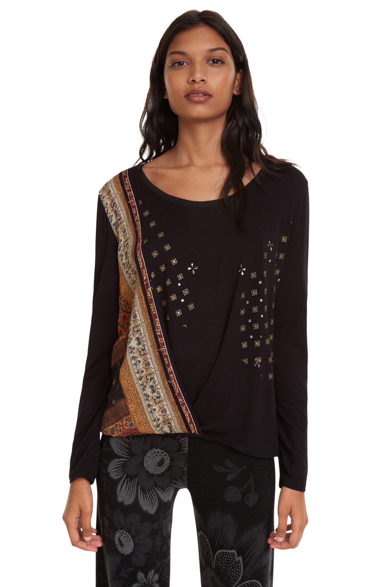 Desigual Claudina Long Sleeved Wild Flower Arm Top XS-XXL UK 8-18 RRP£64