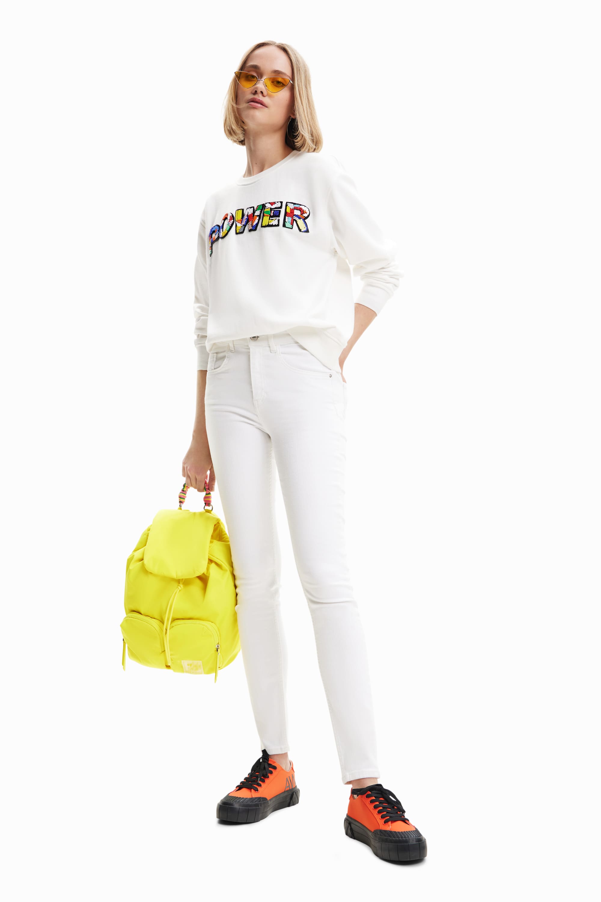 Desigual Power Logo Beaded Sweatshirt 23SWSK01 1000 - Bild 8 von 11