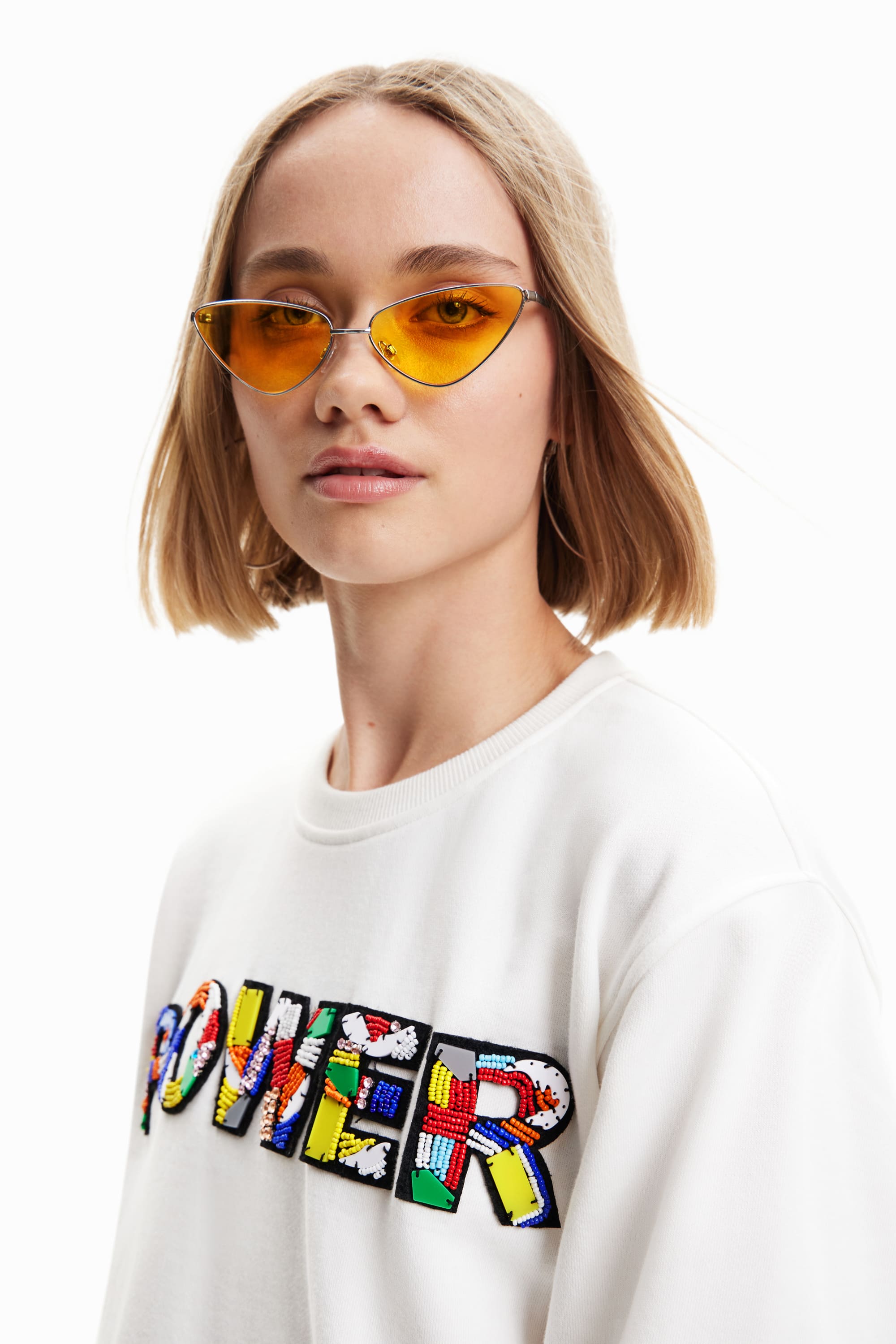 Desigual Power Logo Beaded Sweatshirt 23SWSK01 1000 - Bild 7 von 11