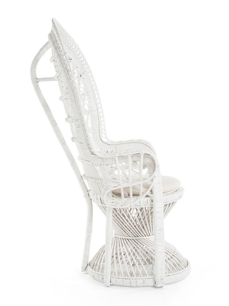 KOUBOO 1110023 Grand PECOCK Chair Peacock Rattan With Seat Cushion